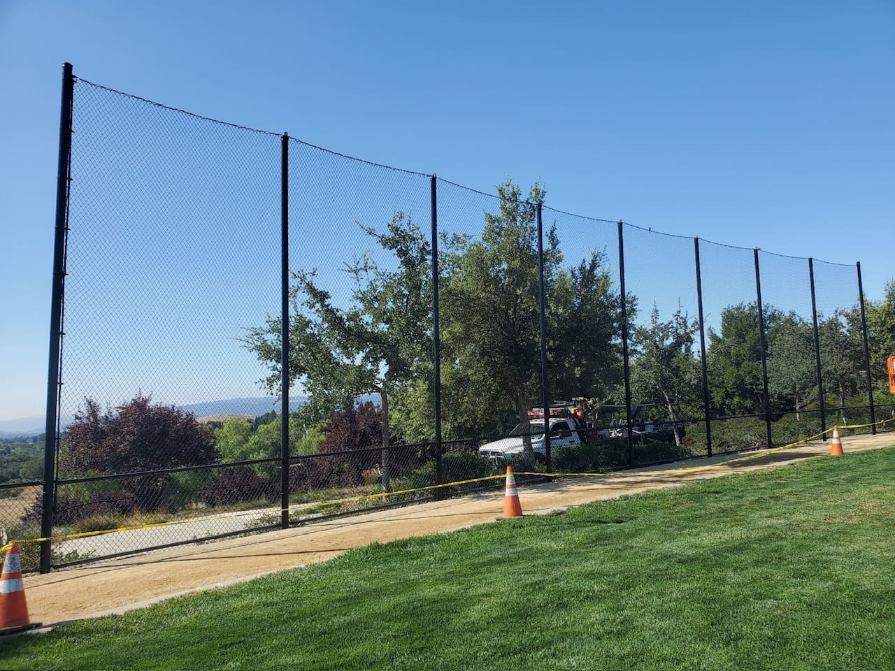 Tall black chain link